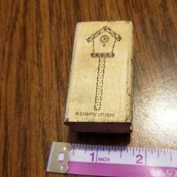Classic Garden Birdhouse on Pole, Small STAMPIN UP Rubber Stamp - Picture 5 of 6